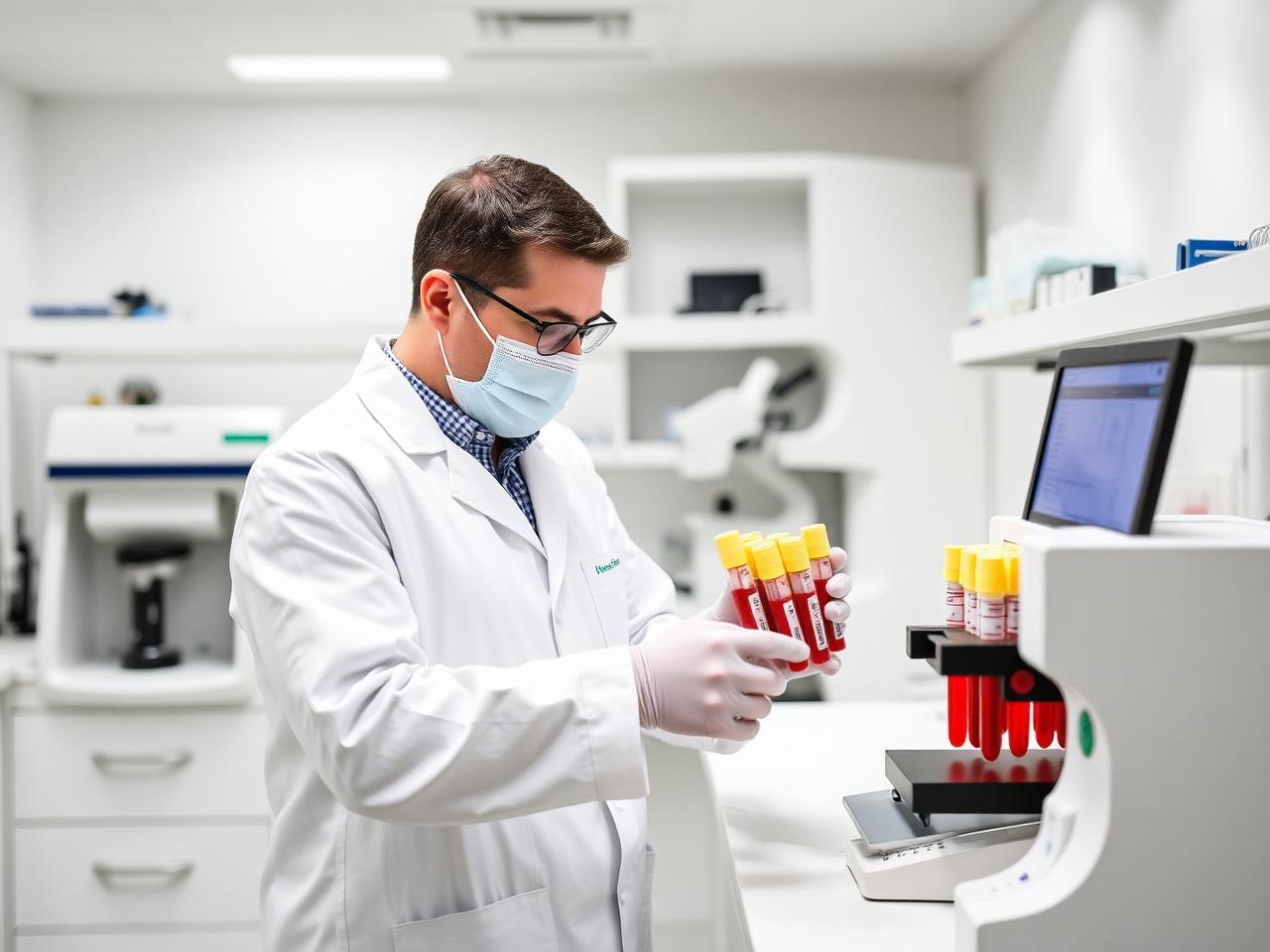 Coleta de exames laboratoriais da Policlin
